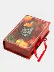 Багровый коробка - книга "Новый год", 20 х 12.5 х 5 см