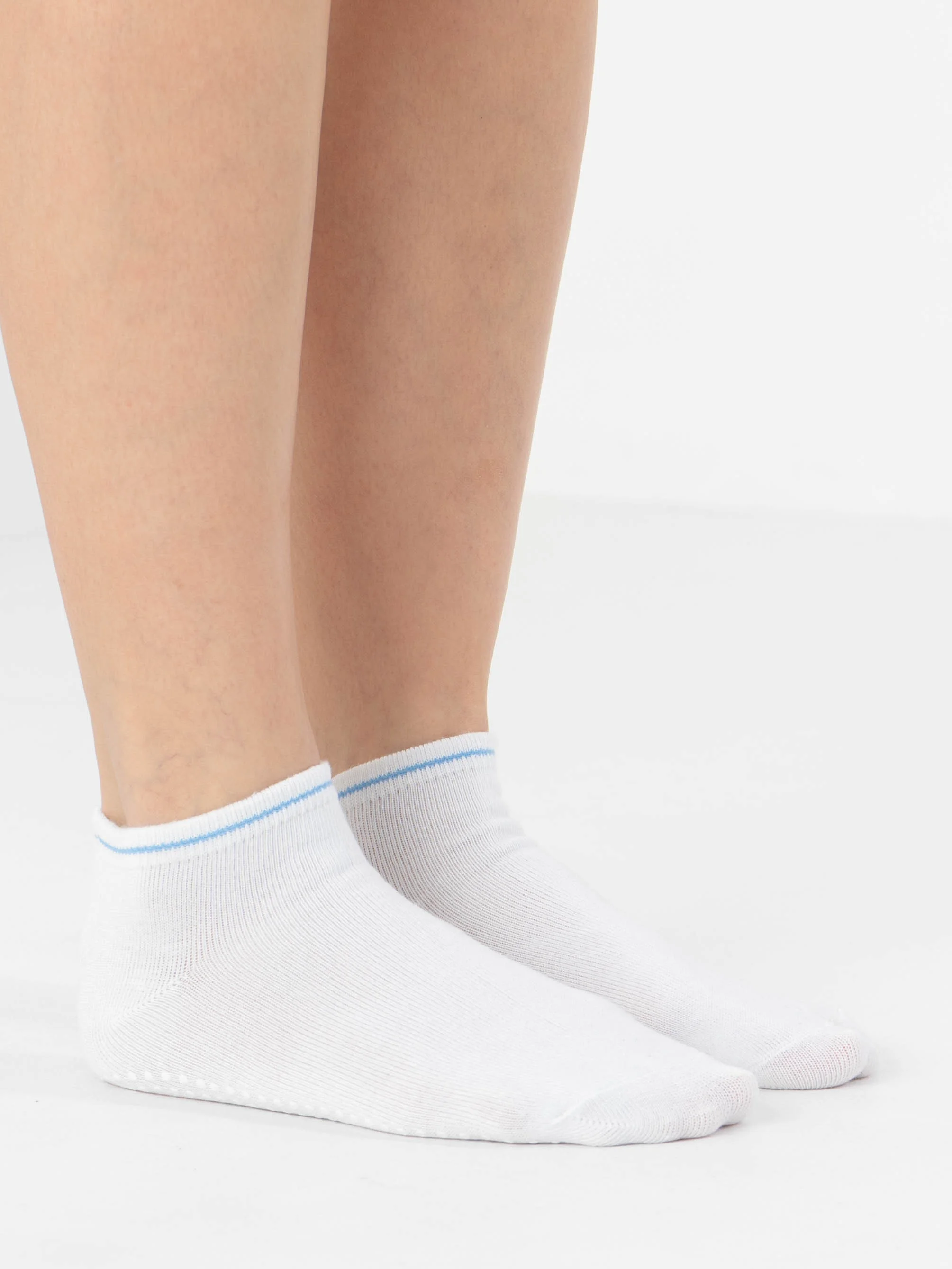 Белый носки антискользящие для йоги, пилатеса Non slip спортивные