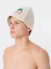 Мятный шапка банная, классическая, с вышивкой