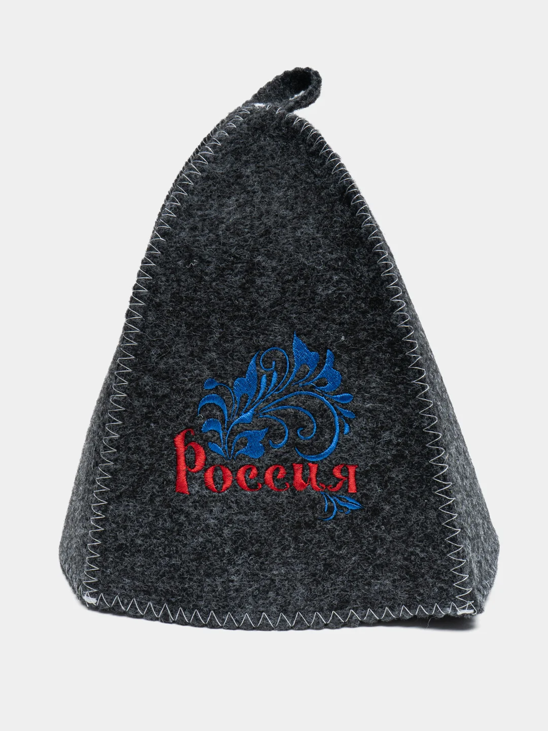 Розовый шапка банная, классическая, с вышивкой