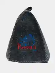 Розовый шапка банная, классическая, с вышивкой