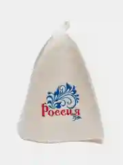 Пурпурный шапка банная, классическая, с вышивкой