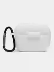 Белый чехол для наушников Apple AirPods Pro 2 силиконовый с карабином