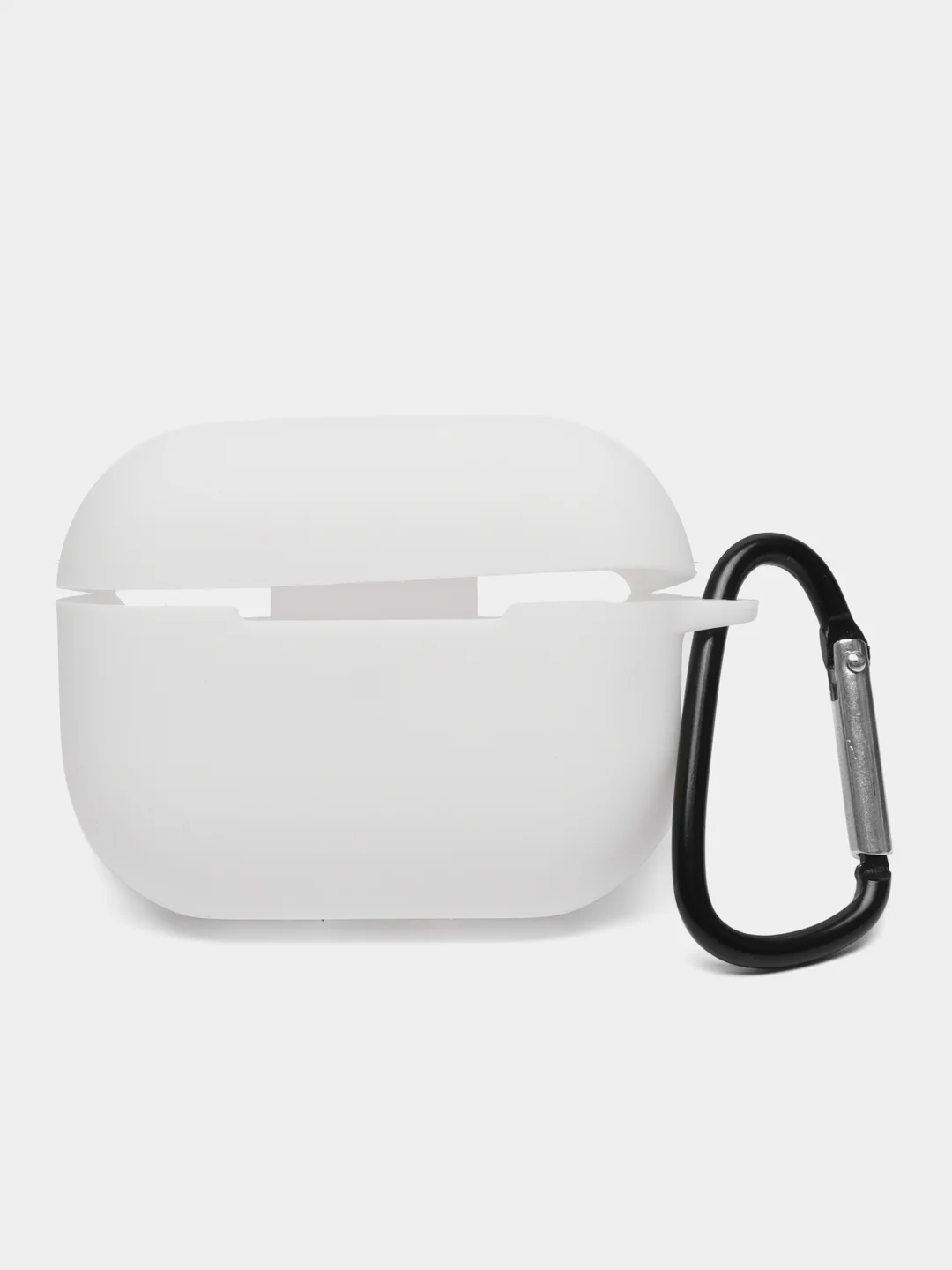 Белый чехол для наушников Apple AirPods Pro 2 силиконовый с карабином