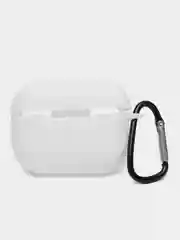 Белый чехол для наушников Apple AirPods Pro 2 силиконовый с карабином