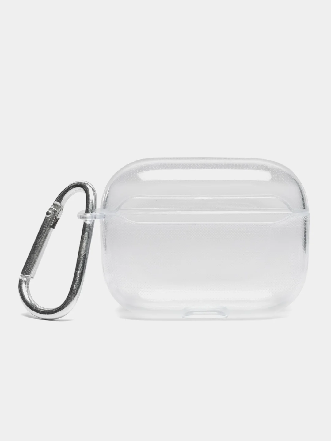 Чехол для Apple AirPods Pro прозрачный силиконовый аирподс с карабином