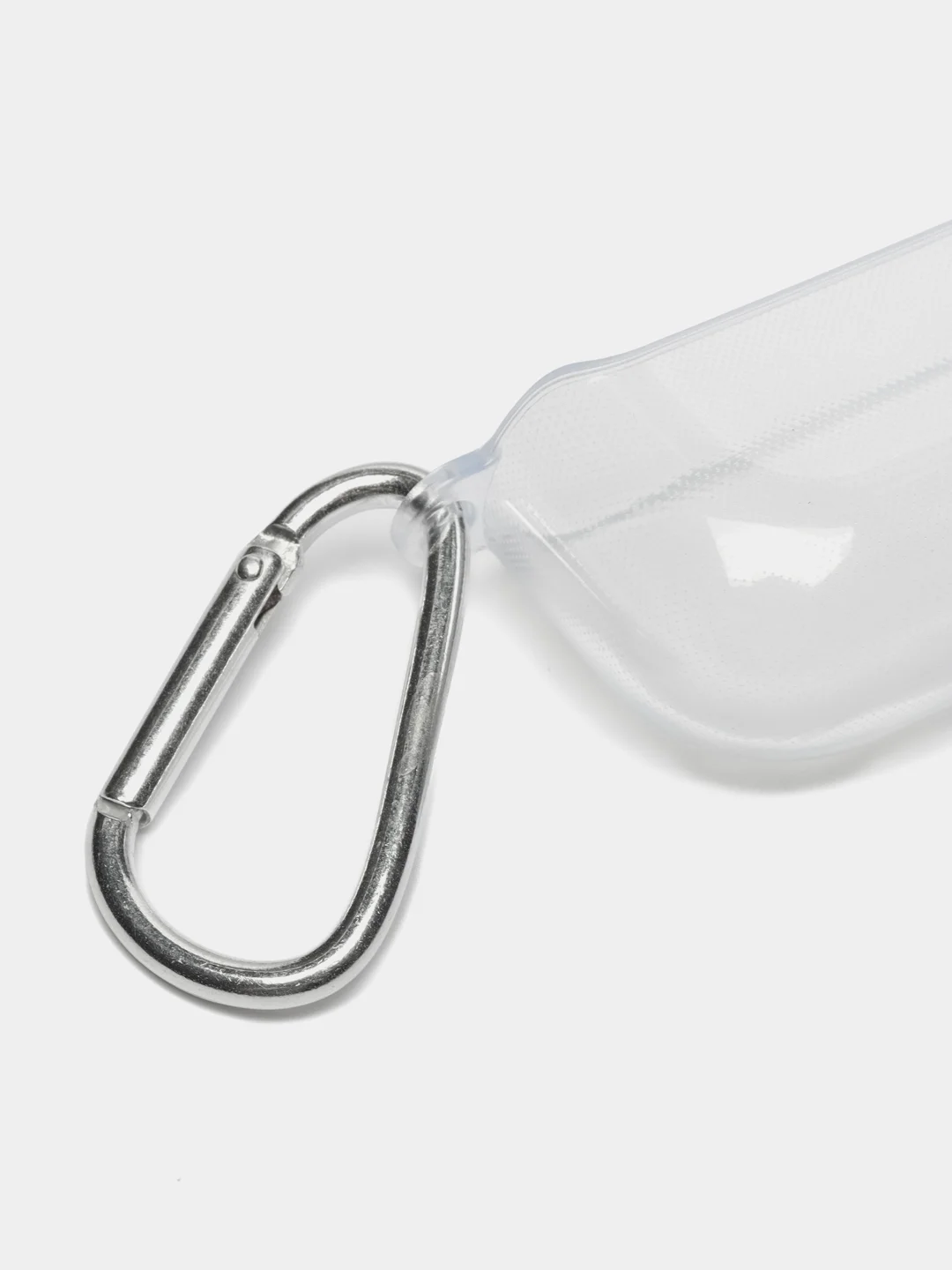 Чехол для Apple AirPods Pro прозрачный силиконовый аирподс с карабином
