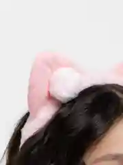 Розовый ободок с ушками кошка для девочки