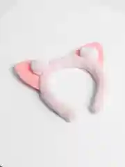 Розовый ободок с ушками кошка для девочки