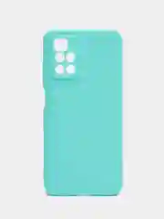 Бирюзовый чехол силиконовый Xiaomi Redmi 10 / Редми 10 матовый, цветной