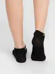 Черный носки женские короткие с рисунком "Мишки", из хлопка