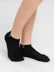 Черный носки женские короткие с рисунком "Мишки", из хлопка