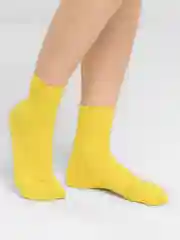 Желтый носки "Neon", унисекс, удлиненные, однотонные