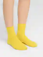 Желтый носки "Neon", унисекс, удлиненные, однотонные