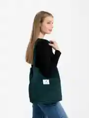 Зеленый женская вельветовая сумка шоппер 5 цветов / хозяйственная сумка через плечо