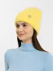 Желтый шапка женская  на флисовом подкладе Сафи