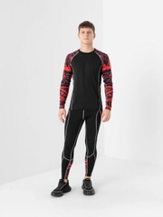 Спортивный мужской костюм для занятий спортом 2в1 : рашгард и тайтсы