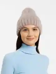 Бежевый шапка женская Малага, из ангоры