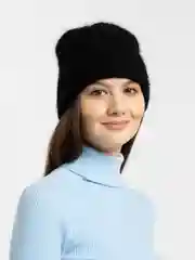 Черный шапка женская на флисовом подкладе Элегия