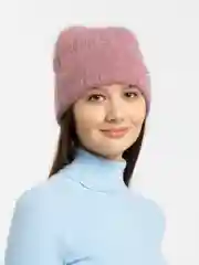 Коралловый шапка женская на флисовом подкладе Элегия
