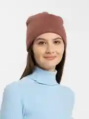 Коралловый меланж шапка женская двойная Ocean
