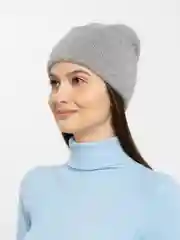 Серый шапка женская двойная Ocean