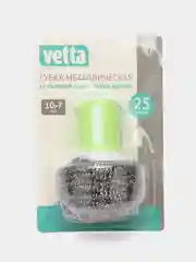 Губка металлическая, со съемной пластиковой ручкой, 10 х 7 см