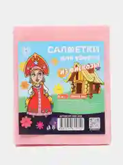 Розовый набор салфеток для кухни, вискоза, 30 х 38 см, 6 штук