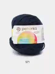 Синий меланж пряжа Детский каприз теплый Пехорка, 50% шерсть мериносовая 50% фибра, 50г, 125м