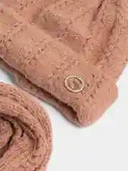 Карамельный комплект шапка+снуд Аэлита