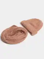 Карамельный комплект шапка+снуд Аэлита