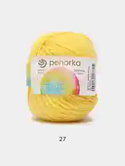 Лимонный пряжа Детский каприз теплый Пехорка, 50% шерсть мериносовая 50% фибра, 50г, 125м