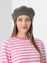 Коричневый берет из ангоры "Шатуш"