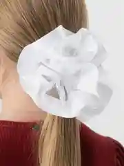 Прозрачный банты школьные, белые, на резинке,  на 1-е сентября