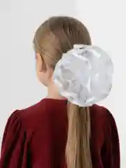 Белый банты школьные, белые, на резинке,  на 1-е сентября