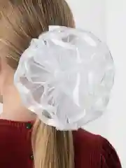 Белый банты школьные, белые, на резинке,  на 1-е сентября