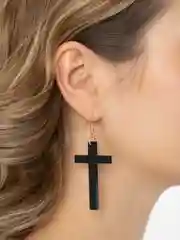 Серьги "Чёрный крест"