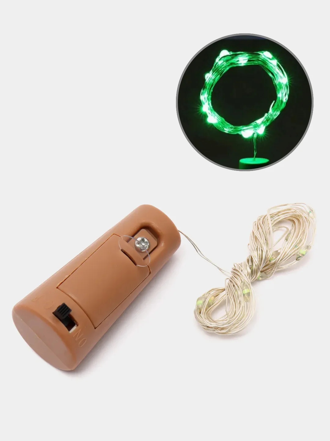 Зеленый гирлянда "Пробка", 20 LED, 2 м
