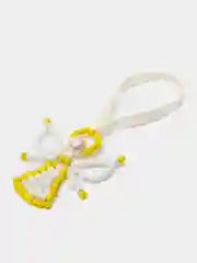 Желтый елочные игрушки Ангелочки/украшения из бисера