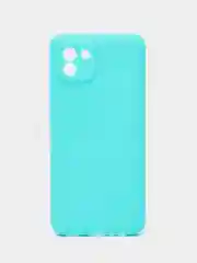 Бирюзовый чехол Samsung Galaxy A03, Самсунг Галакси А03 силиконовый, цветной, матовый