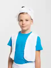 Белый карнавальный костюм Зайчик
