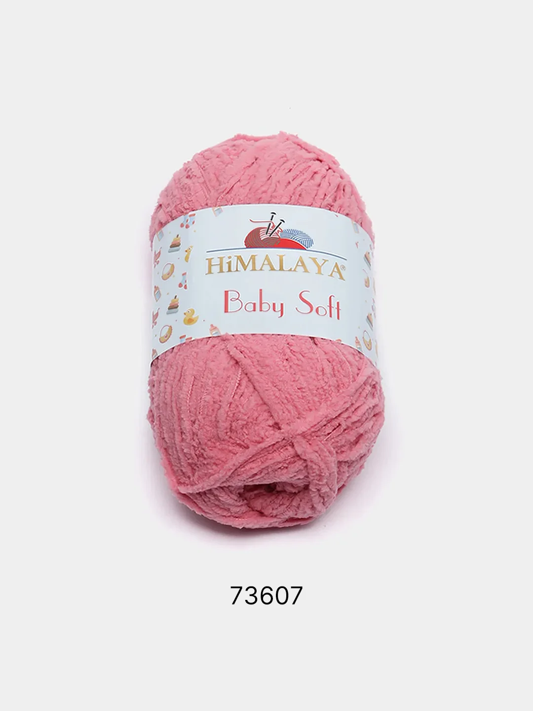 Кораллово-розовый пряжа плюшевая Himalaya "Baby Soft", 100% полиэстер, 115 м, 50 г