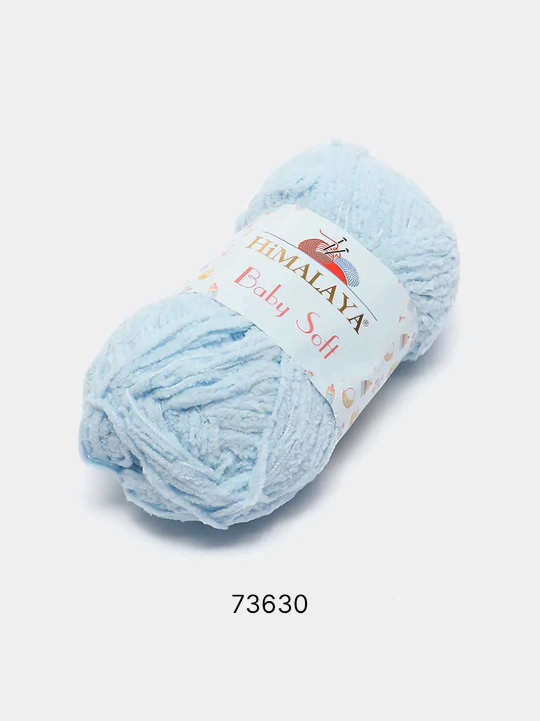 Голубой пряжа плюшевая Himalaya "Baby Soft", 100% полиэстер, 115 м, 50 г