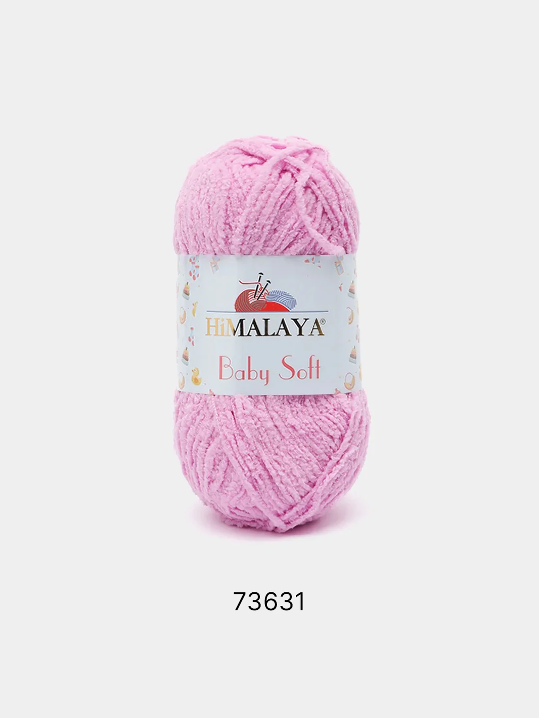 Сиреневый пряжа плюшевая Himalaya "Baby Soft", 100% полиэстер, 115 м, 50 г