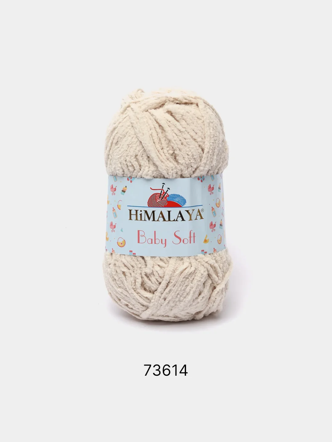 Кремовый пряжа плюшевая Himalaya "Baby Soft", 100% полиэстер, 115 м, 50 г