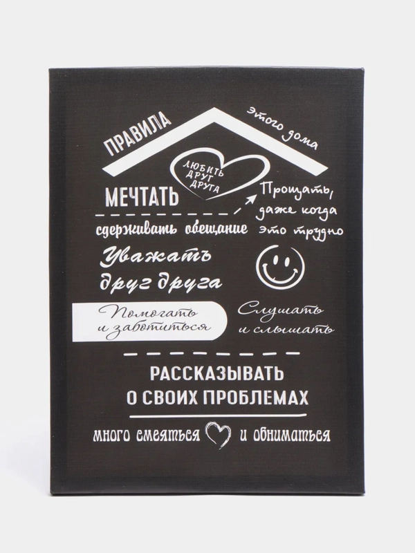 Картина на холсте "Правила этого дома"/ холст / постер / картина  / правила дома / 30х40см