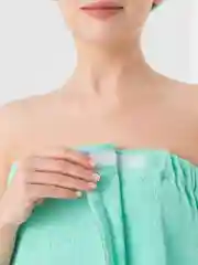 Мятный набор для бани и сауны, махровый, женский, 3 элемента, натуральный хлопок