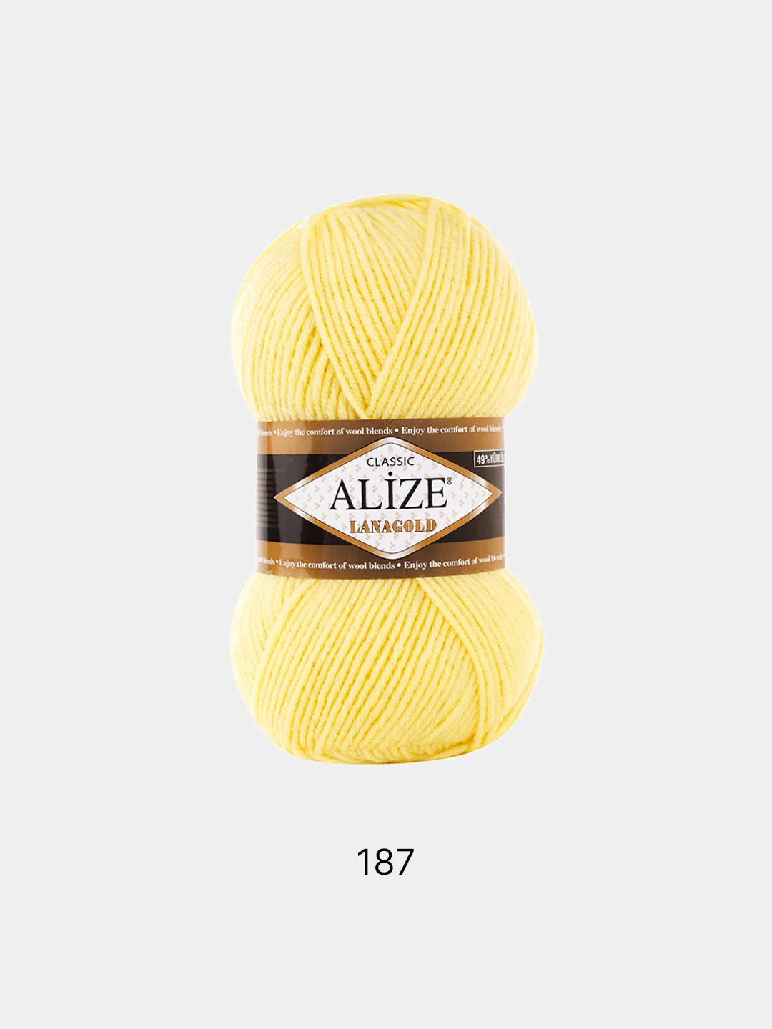 Лимонный пряжа Alize Lanagold, комплект 2 штуки, 3 штуки, 49% шерсть, 51% акрил, 100 г, 240 м,Ч1