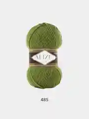 Оливковый пряжа Alize Lanagold, комплект 2 штуки, 3 штуки, 49% шерсть, 51% акрил, 100 г, 240 м,Ч1