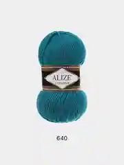 Тёмно-бирюзовый пряжа Alize Lanagold, комплект 2 штуки, 3 штуки, 49% шерсть, 51% акрил, 100 г, 240 м,Ч1
